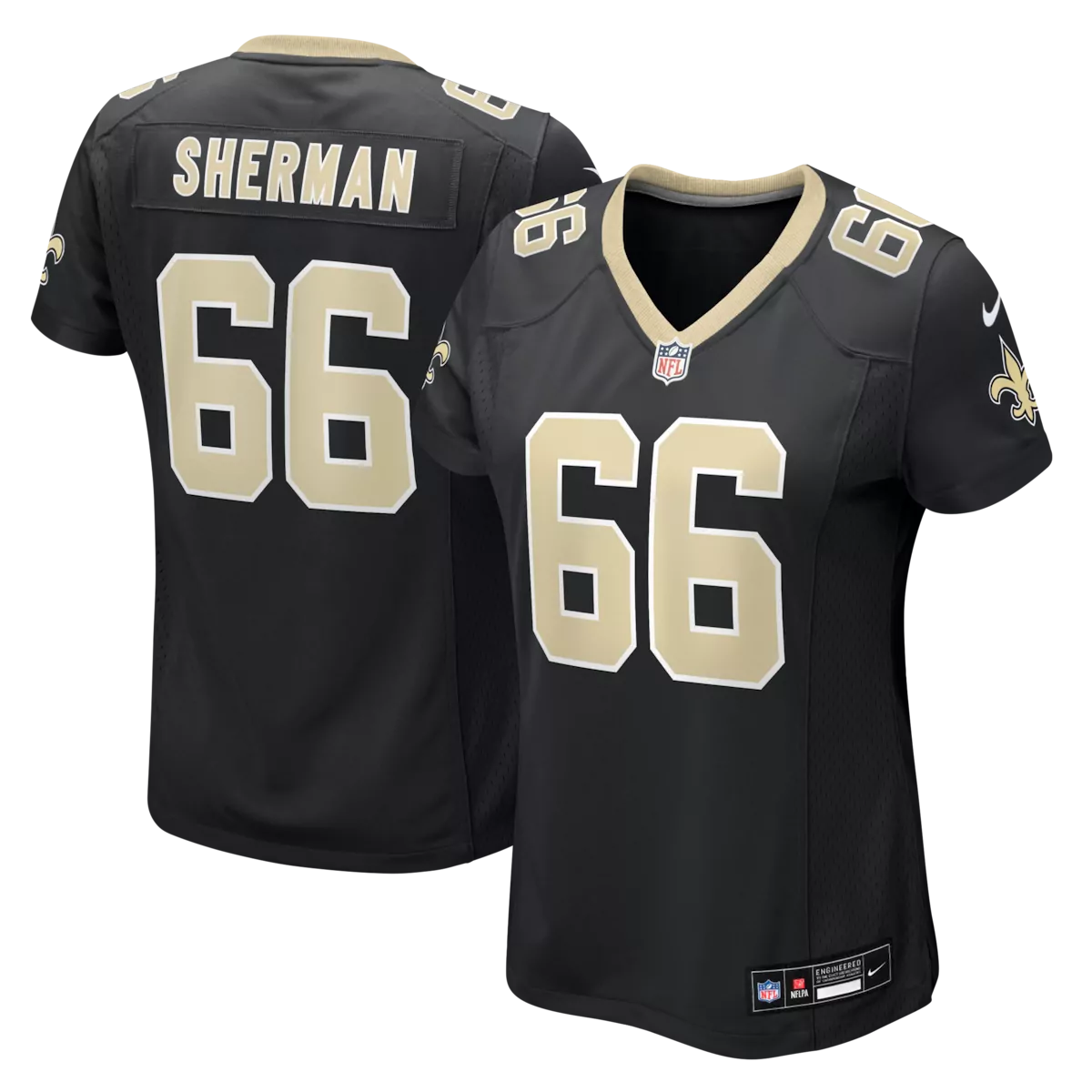 new orleans saints william sherman black team game jersey jma