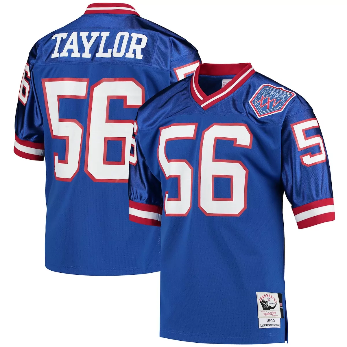 new york giants 1990 lawrence taylor royal throwback retired player jersey