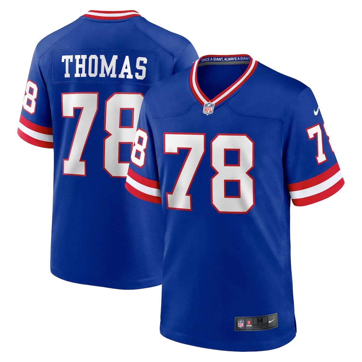new york giants andrew thomas royal alternate game jersey