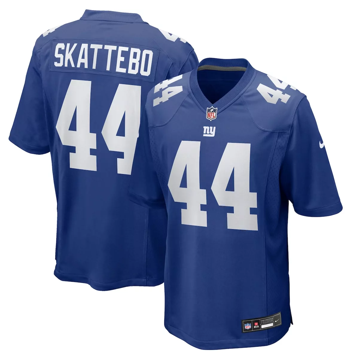 new york giants cam skattebo royal team game player jersey onu
