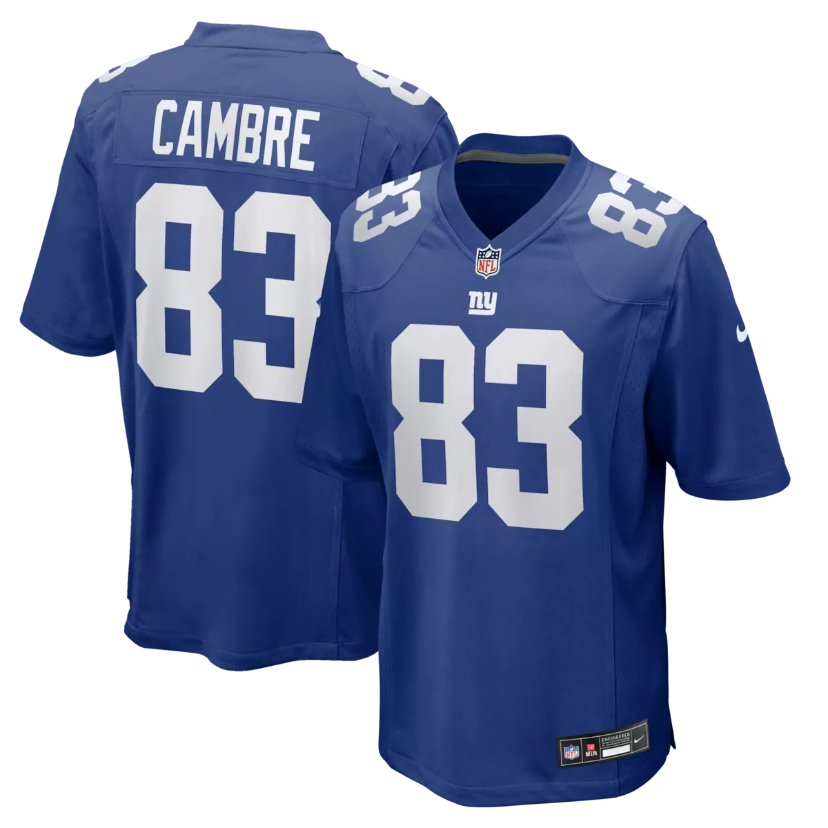 new york giants dalen cambre royal team game jersey c6m