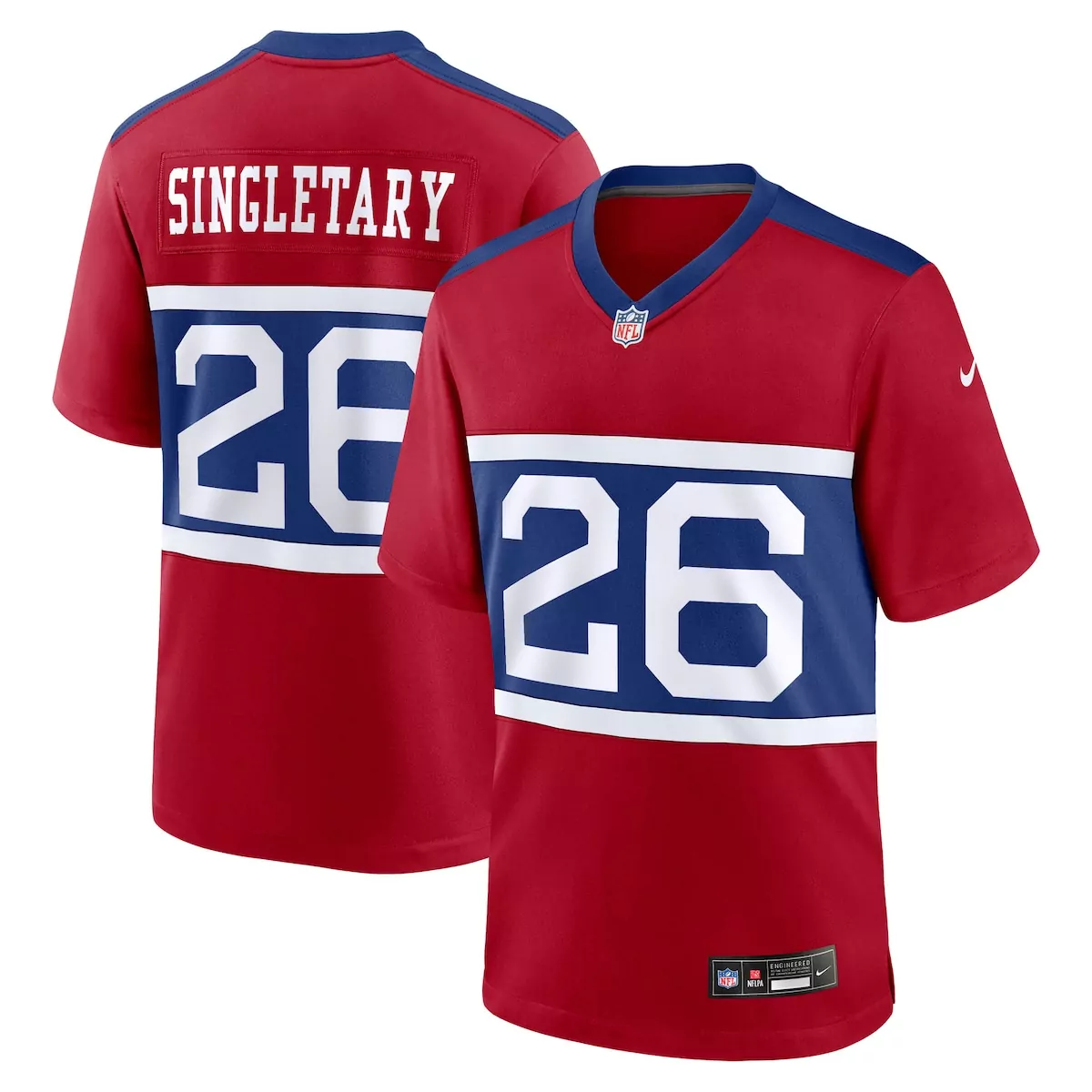 new york giants devin singletary red game jersey