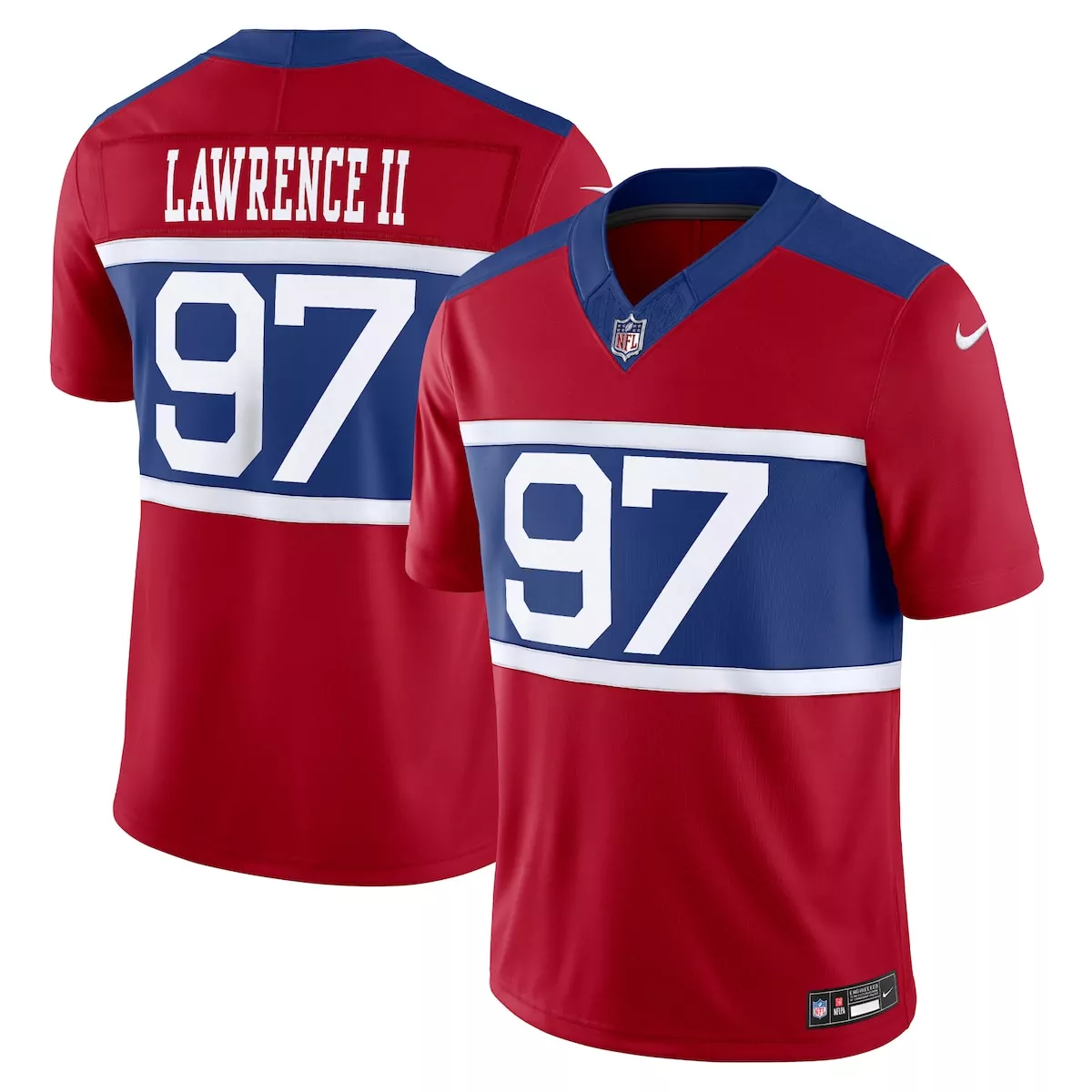 new york giants dexter lawrence ii century red alternate vapor f u s e limited jersey