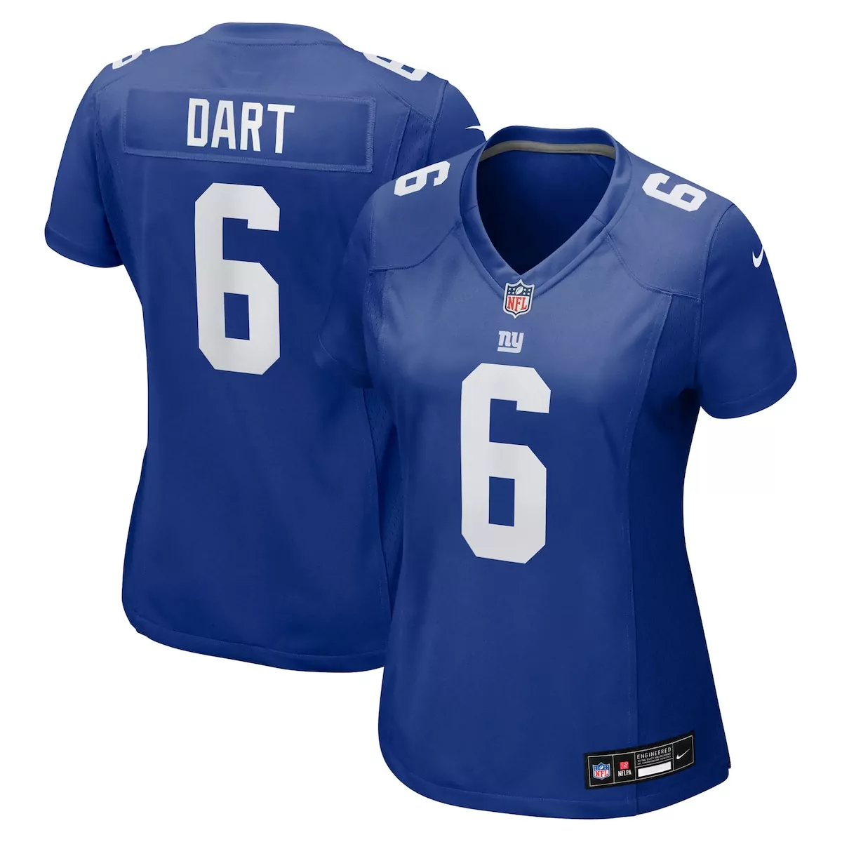 new york giants jaxson dart royal team game jersey