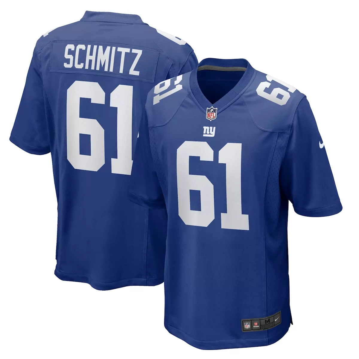 new york giants john michael schmitz royal team game jersey xcq