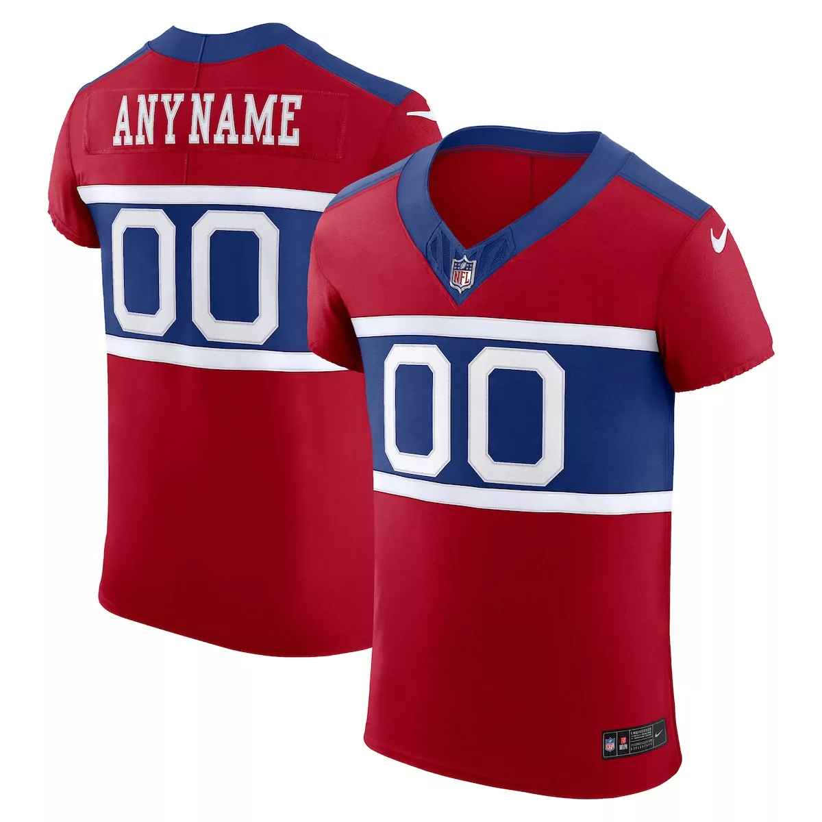 new york giants century red alternate game custom jersey qc1