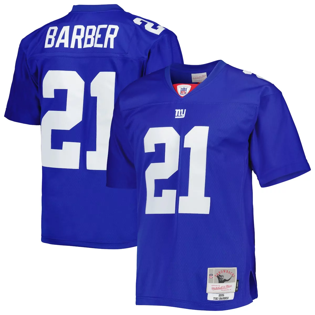 new york giants tiki barber royal game retired player jersey