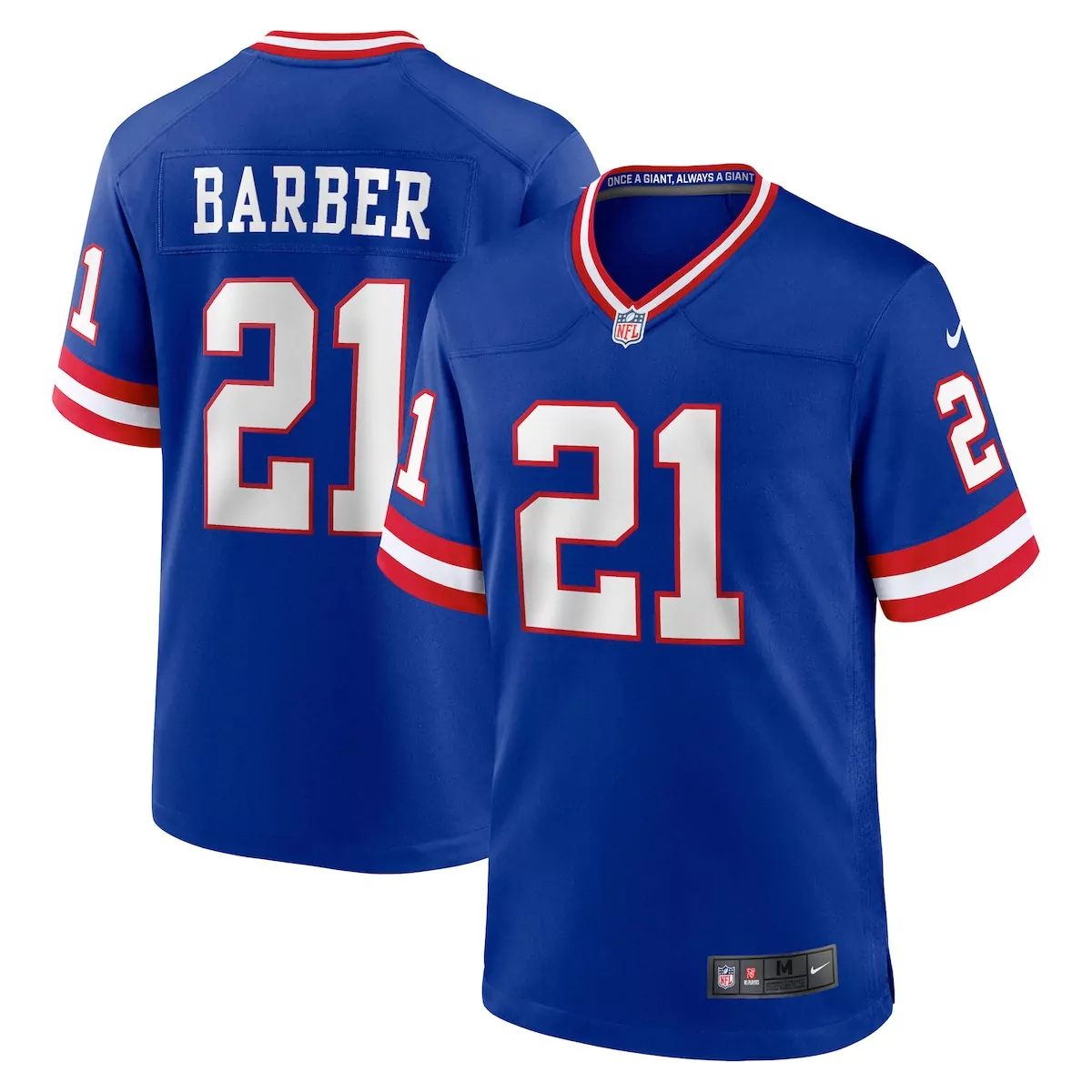 new york giants tiki barber royal game retired player jersey
