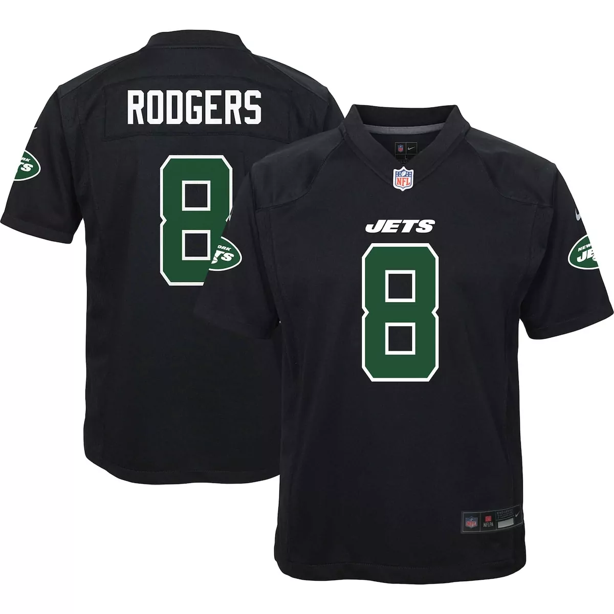 new york jets aaron rodgers black game fashion jersey