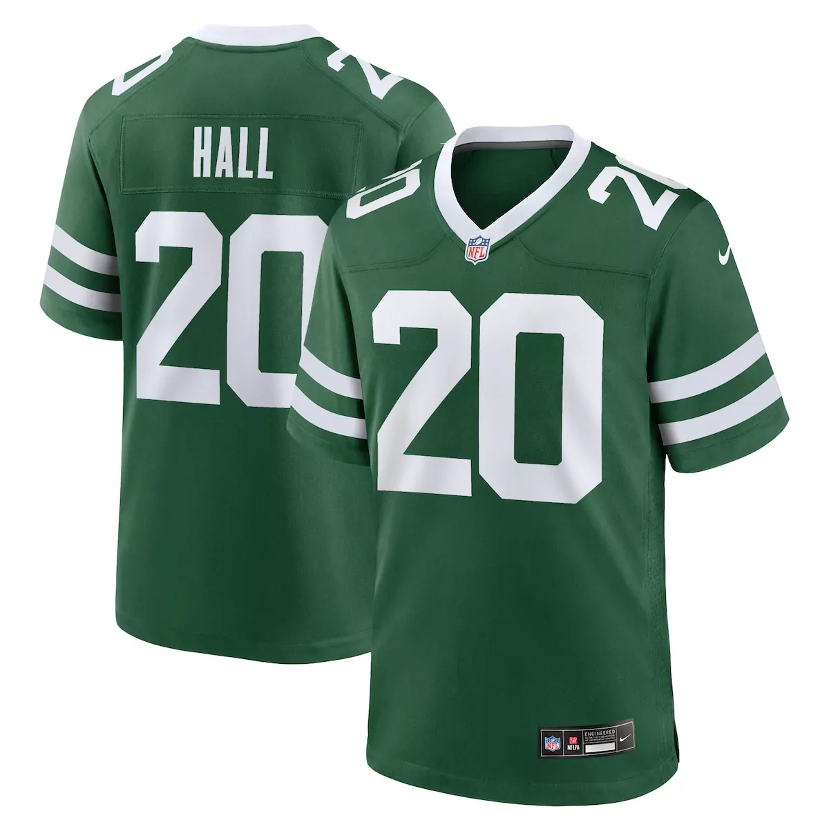 new york jets breece hall legacy green game jersey on4