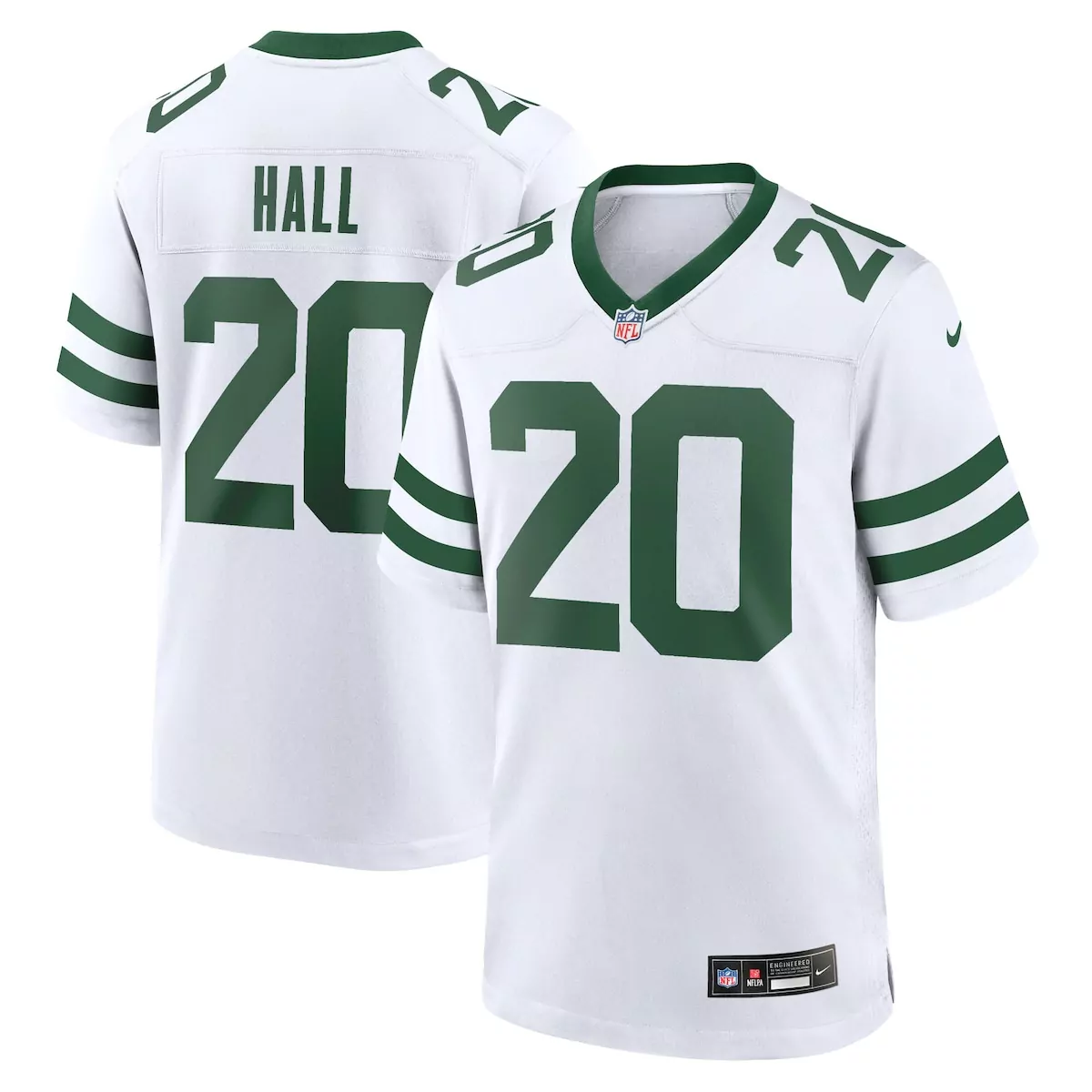 new york jets breece hall legacy white game jersey egz