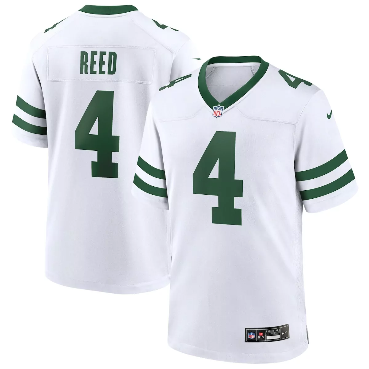 new york jets d j reed legacy white game jersey