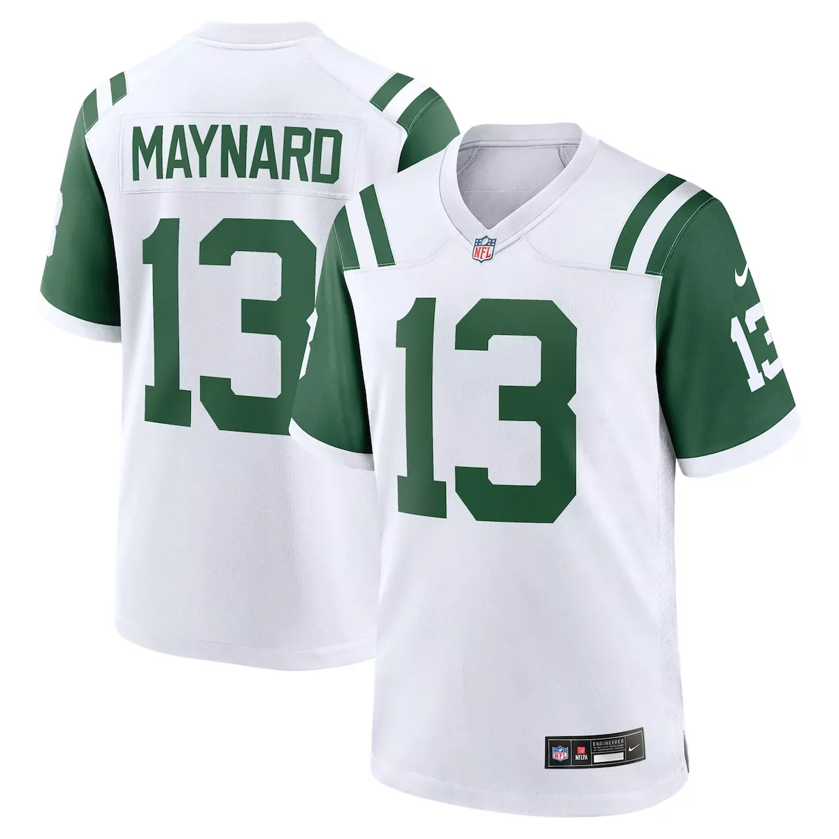 new york jets don maynard white retired player alternate game jersey