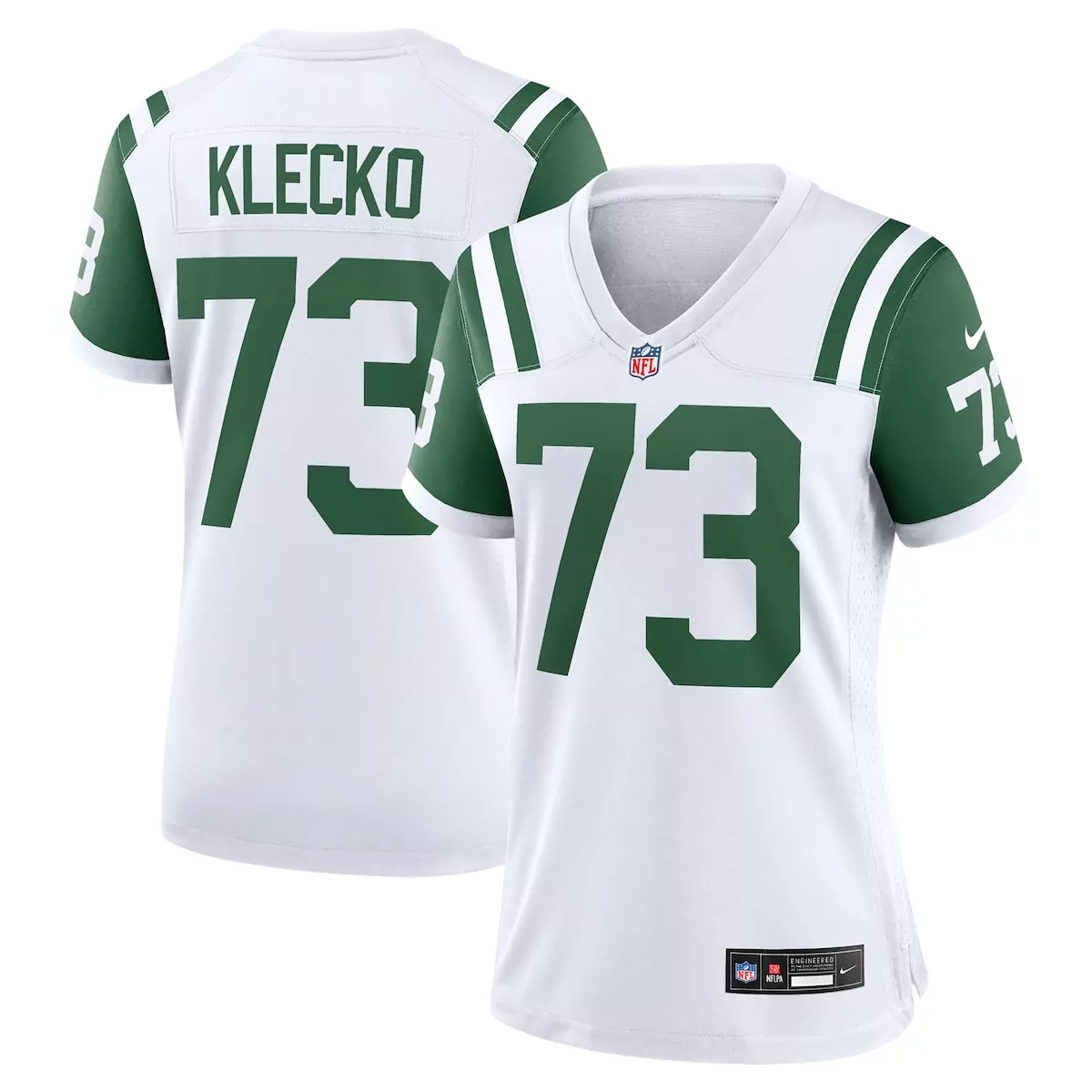 new york jets jermaine johnson ii white classic alternate game jersey