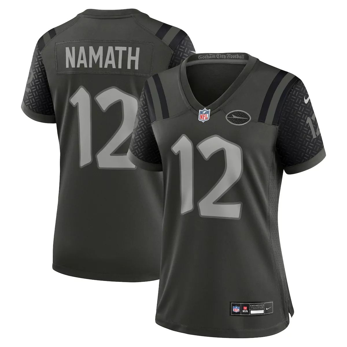 new york jets joe namath gotham green 2025 rivalries collection retired player game jersey dpt