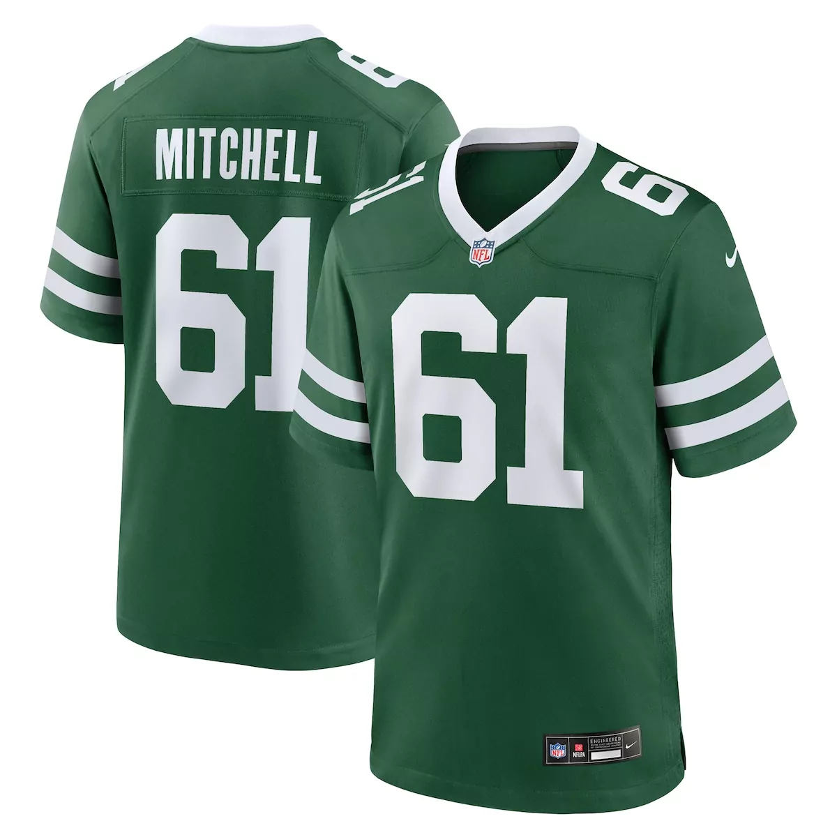 new york jets max mitchell legacy green team game jersey