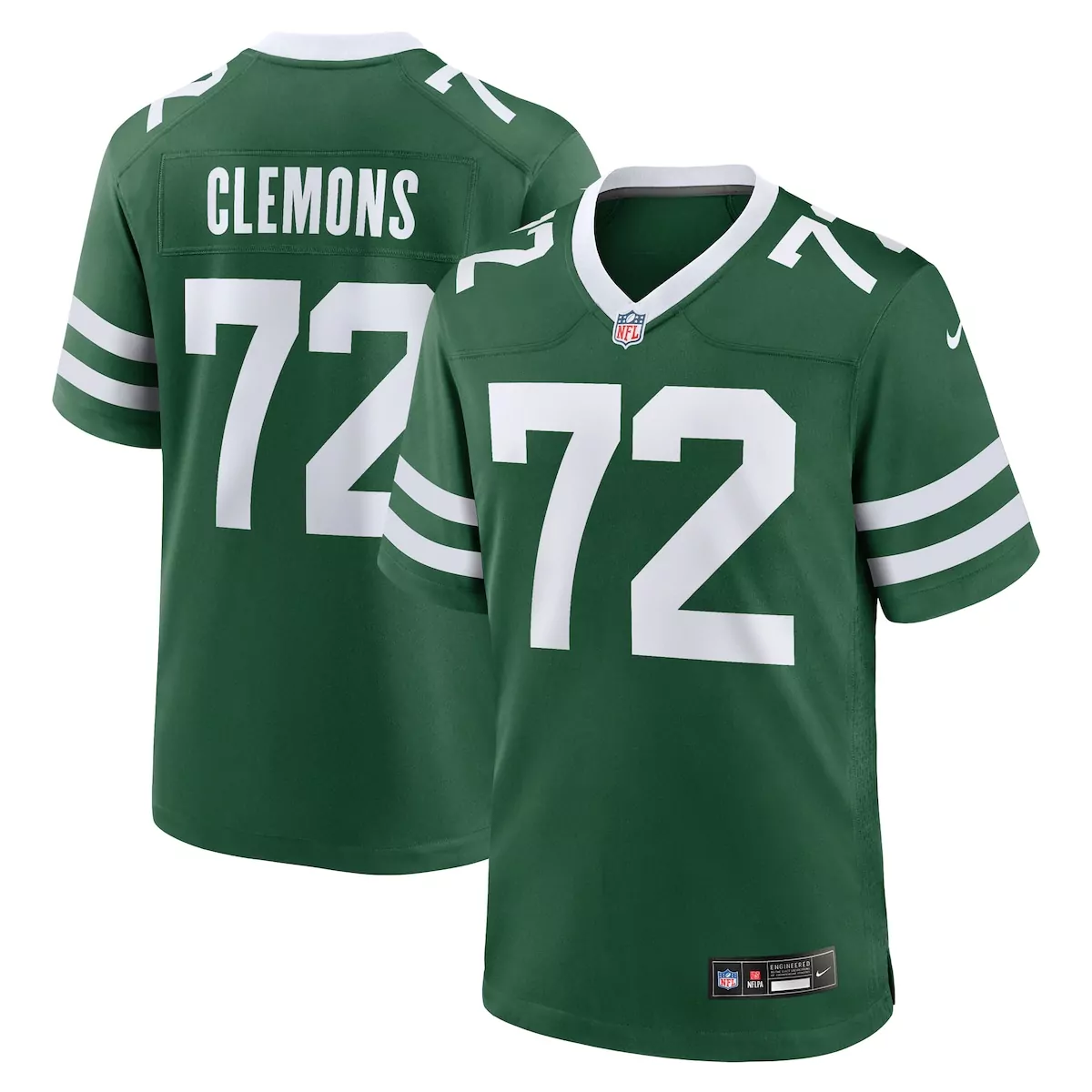new york jets micheal clemons legacy green team game jersey