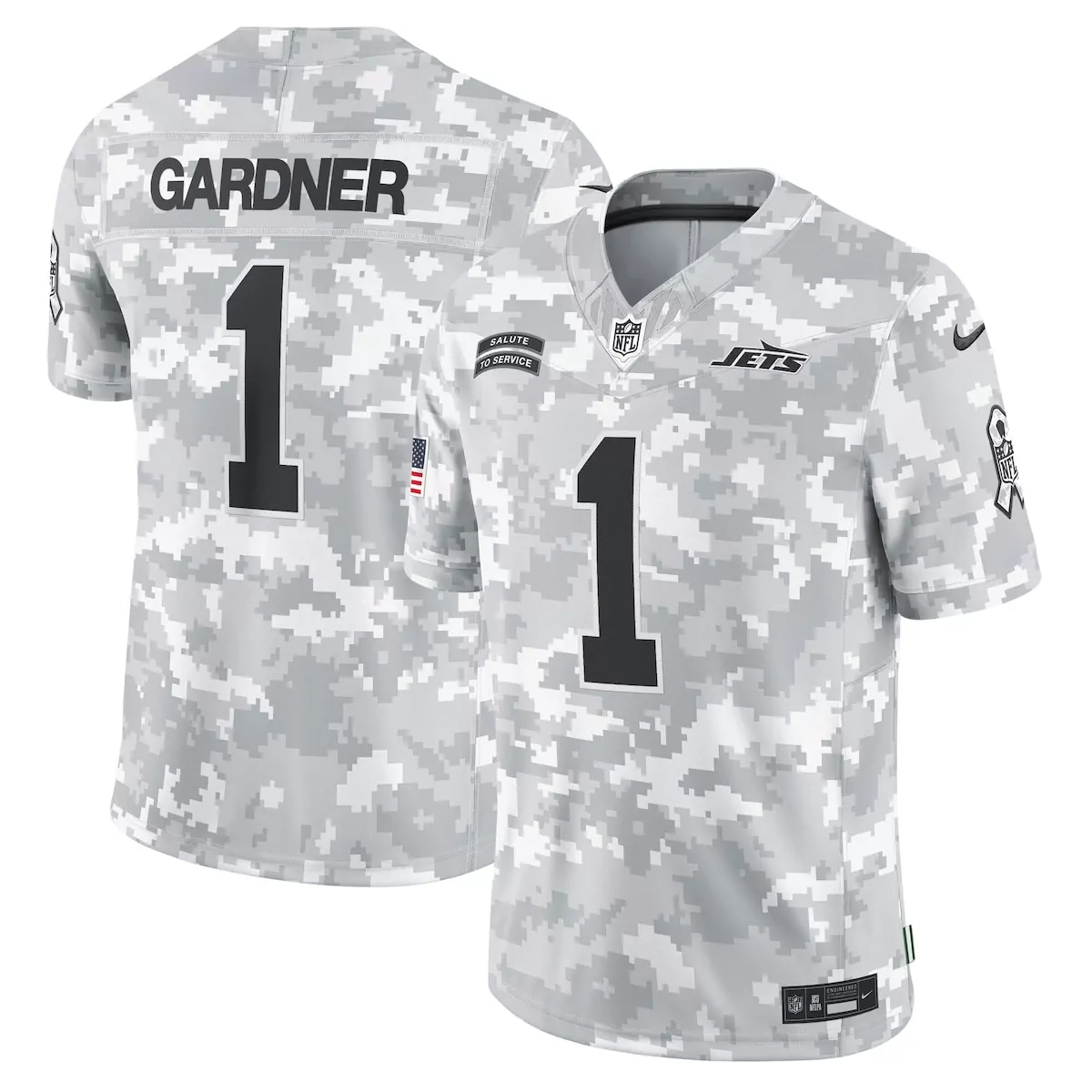 new york jets sauce gardner arctic camo 2024 salute to service limited jersey bur