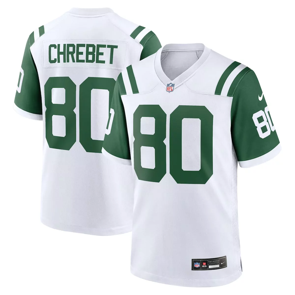 new york jets wayne chrebet white retired player alternate game jersey