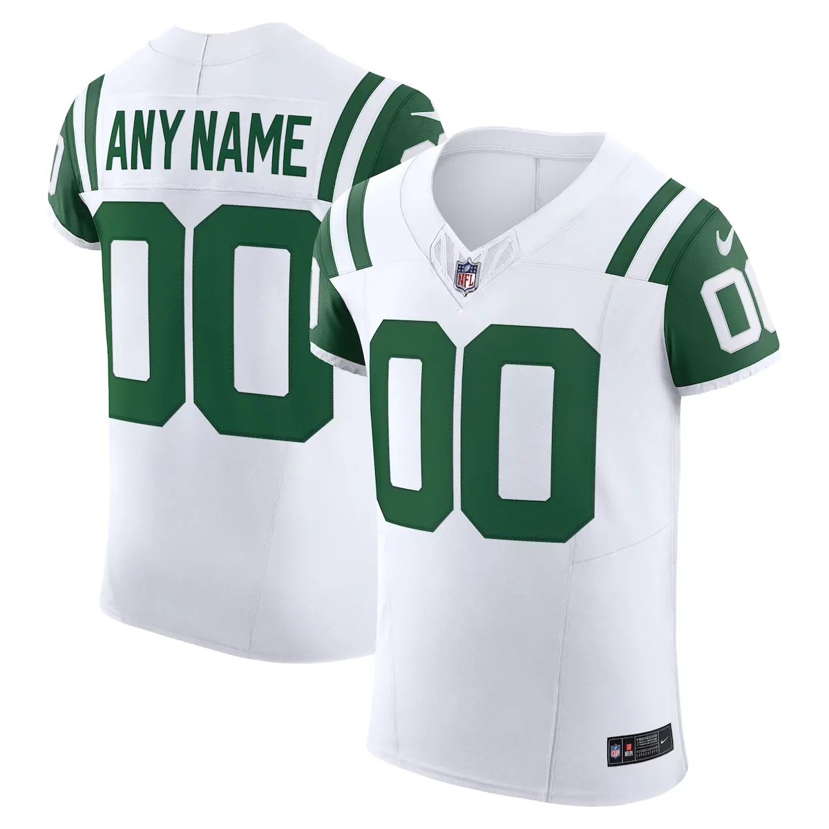 new york jets white custom game jersey