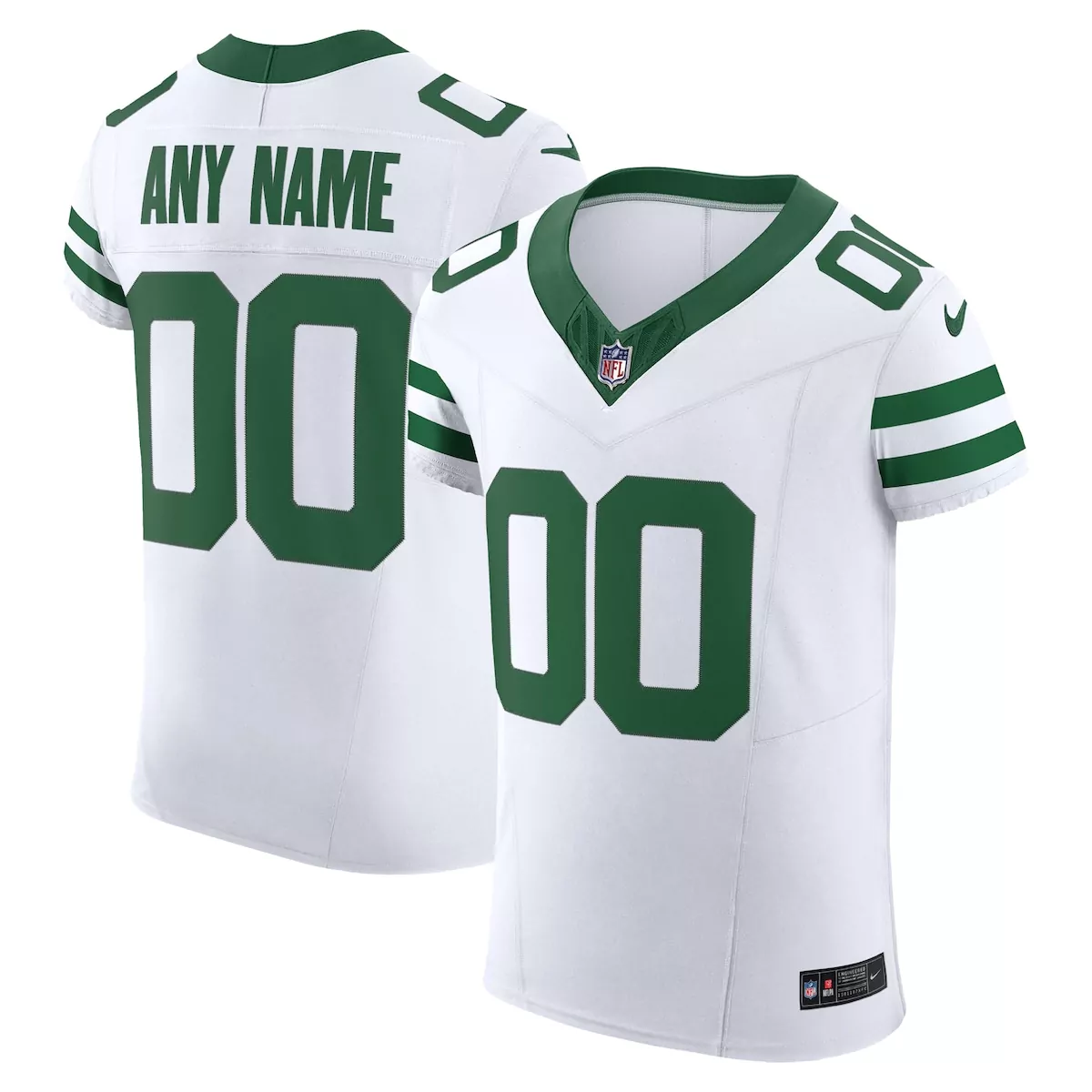 new york jets white custom game jersey