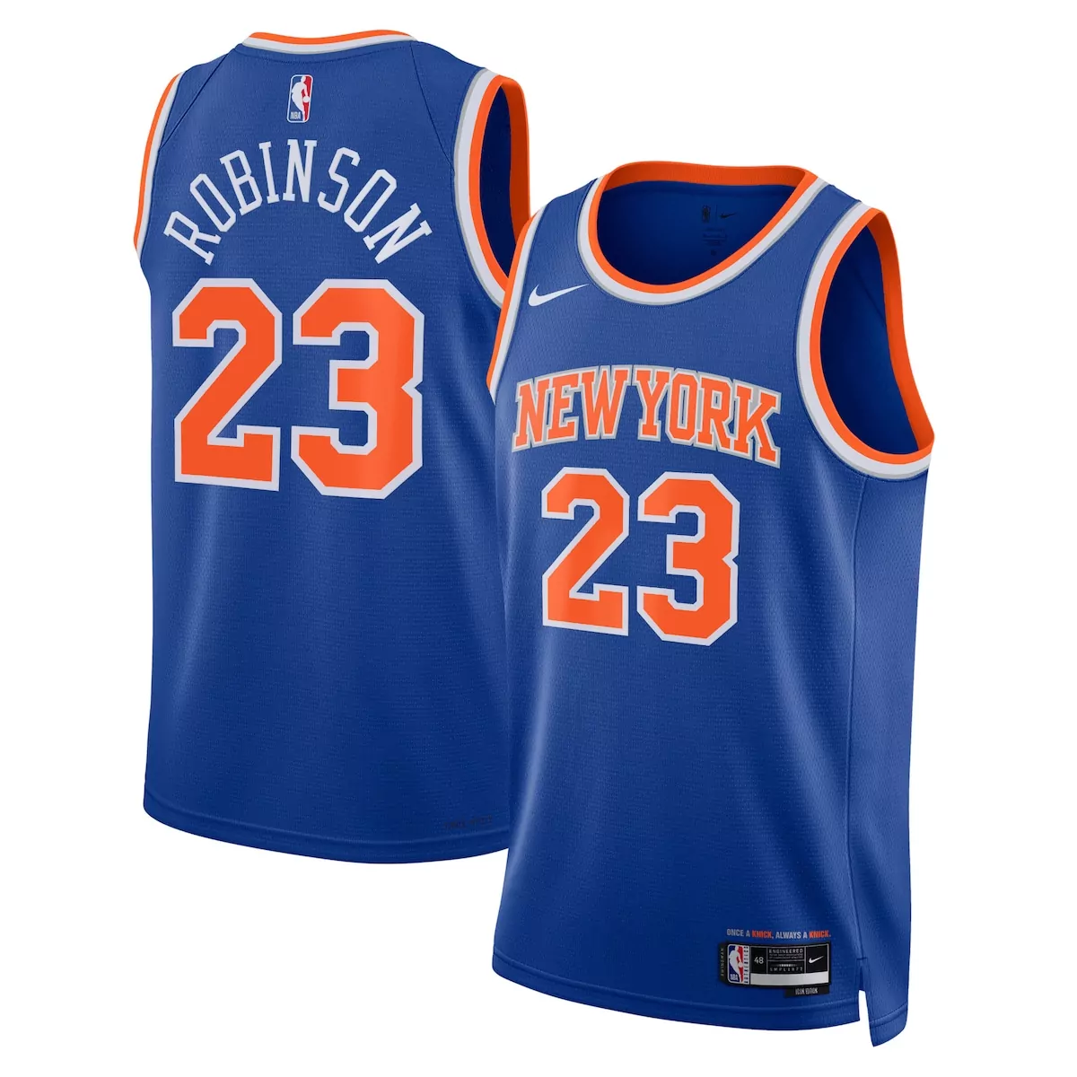 new york knicks icon edition jersey blue mitchell robinson unisex