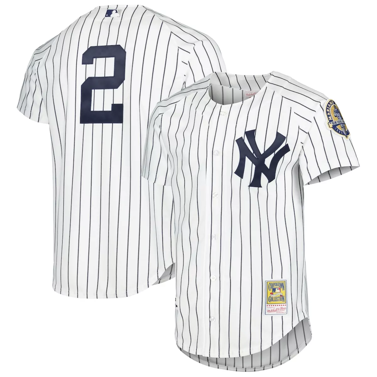 new york yankees derek jeter white cooperstown collection jersey