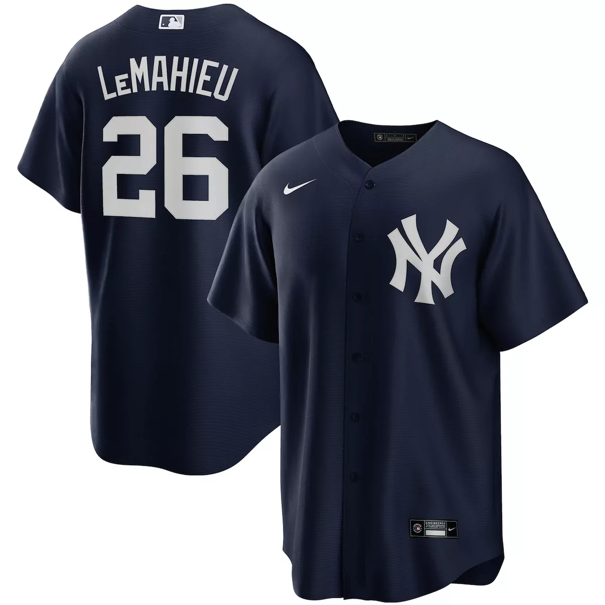 new york yankees dj lemahieu navy alternate player jersey