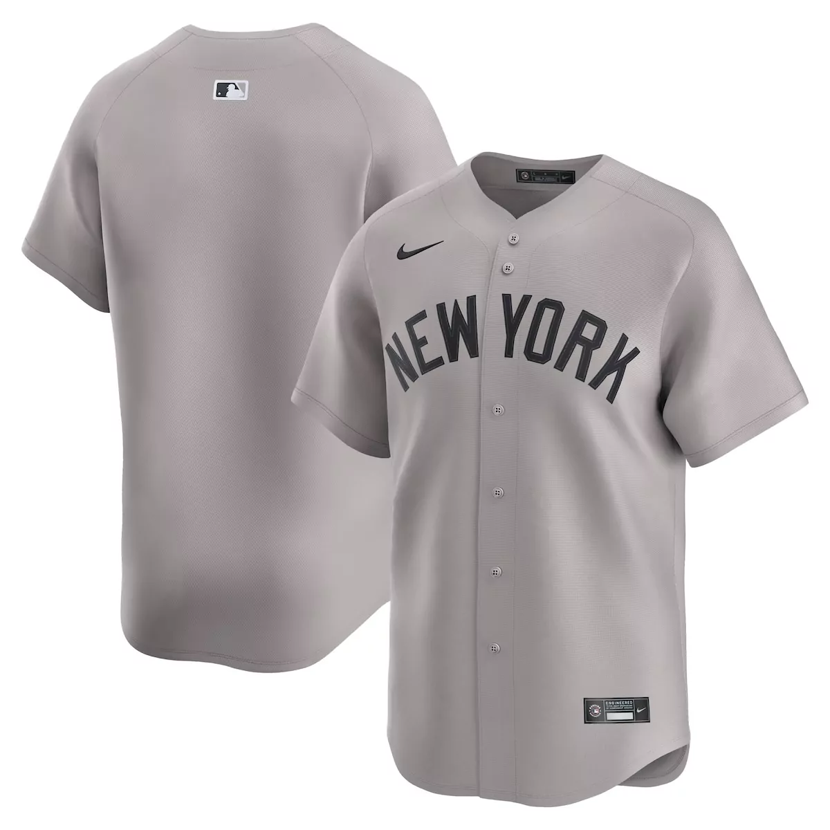 new york yankees gray away limited custom jersey