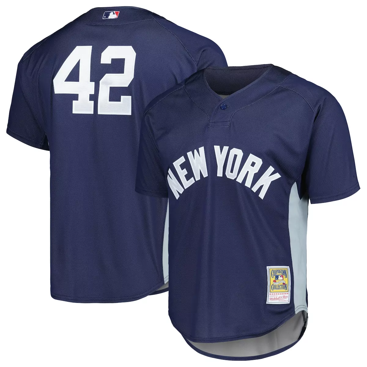new york yankees mariano rivera navy cooperstown collection 2009 batting practice jersey