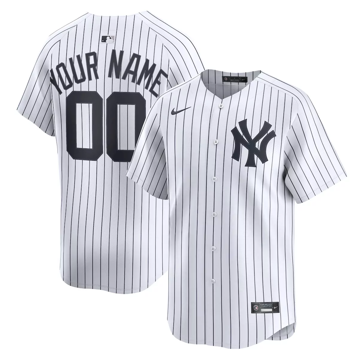 new york yankees white home elite custom jersey