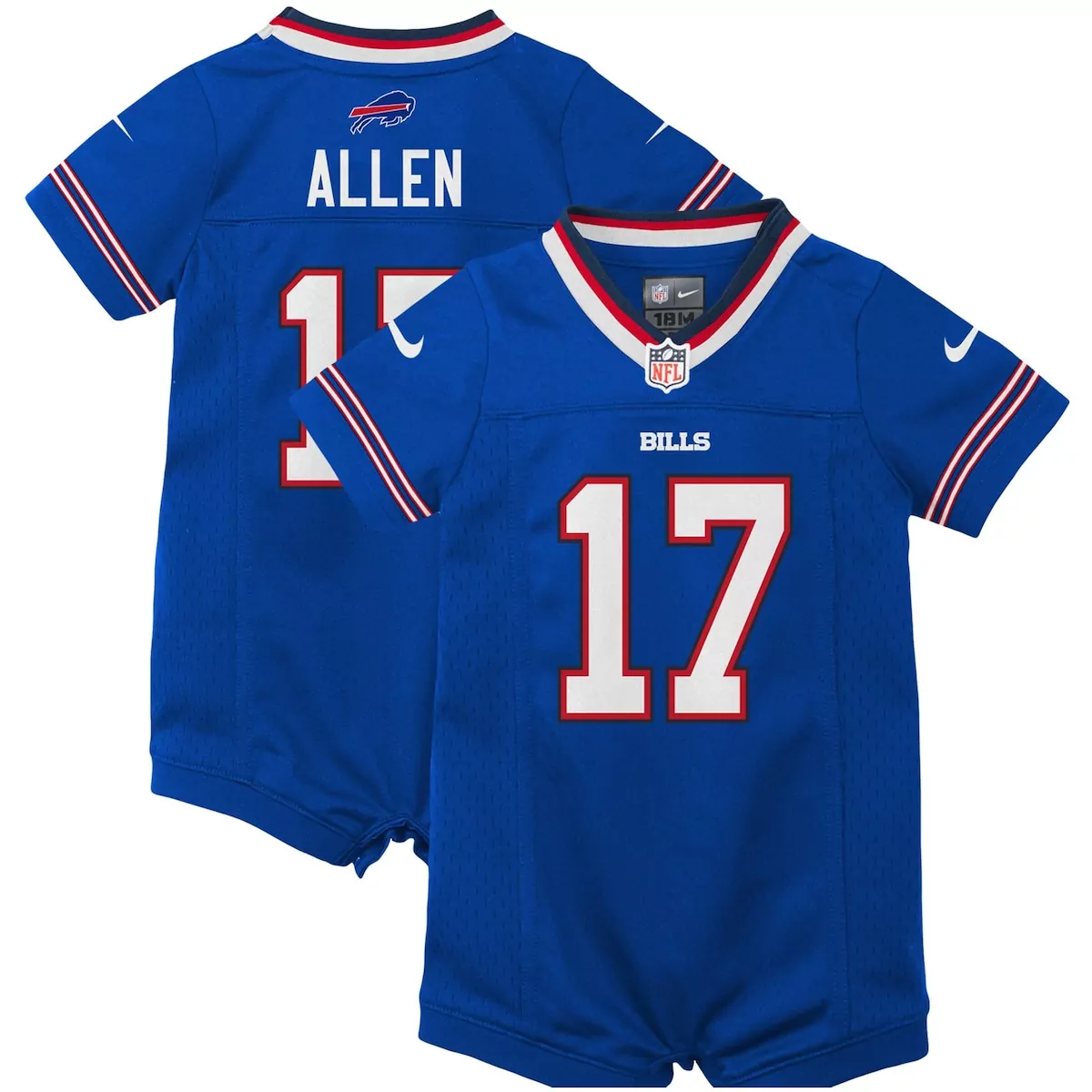 newborn infant buffalo bills josh allen royal romper jersey