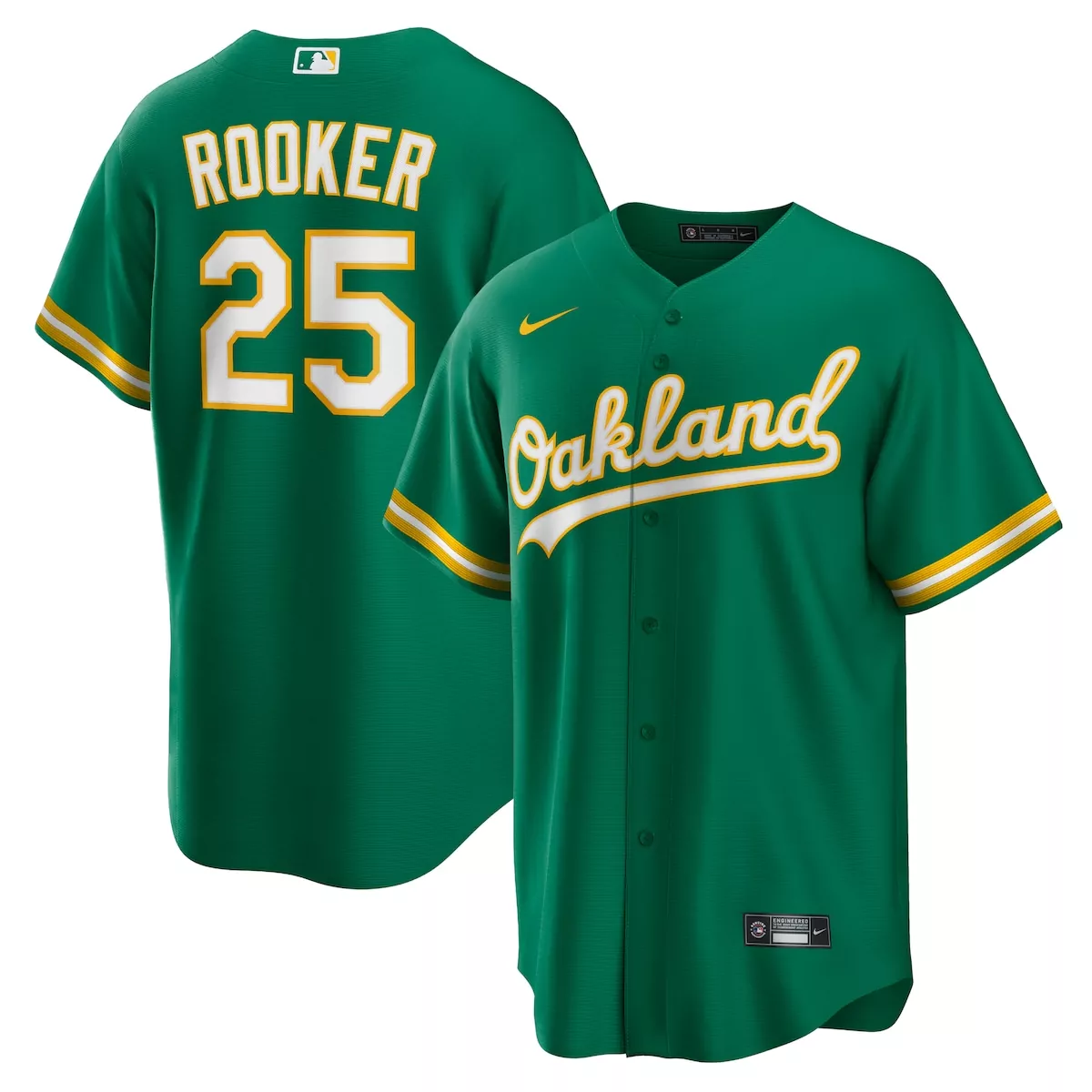 oakland athletics brent rooker kelly green alternate jersey