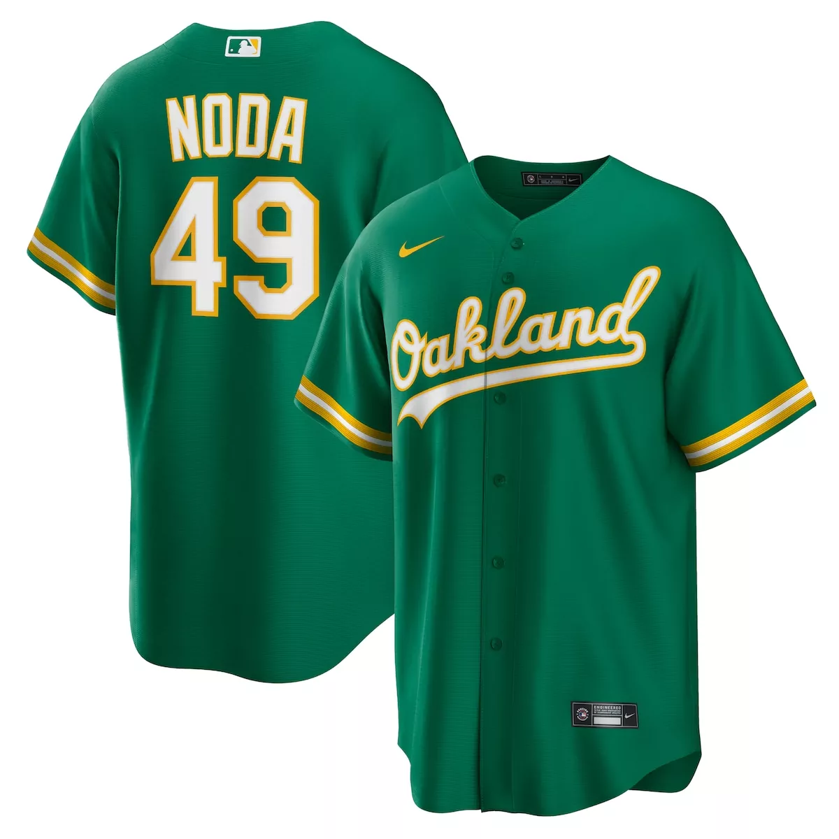oakland athletics ryan noda kelly green alternate jersey