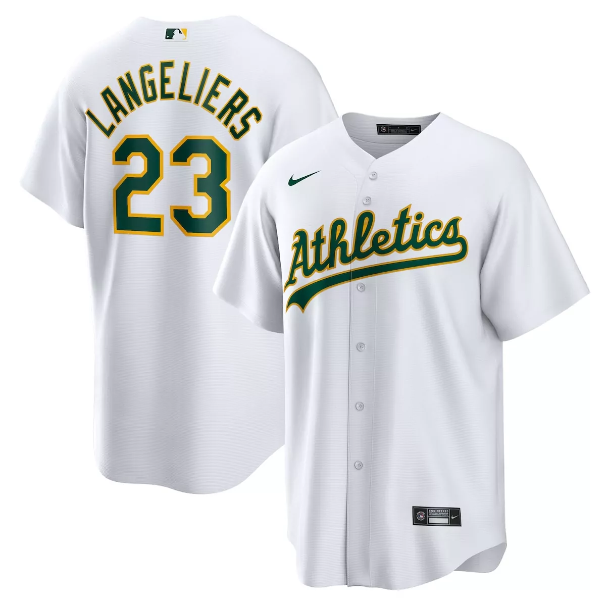oakland athletics shea langeliers white home jersey p8e