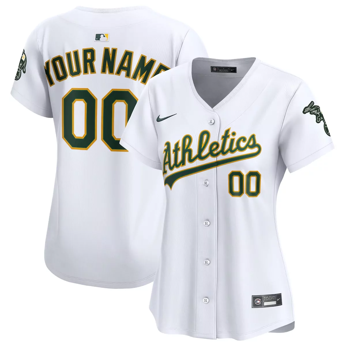 oakland athletics white home limited custom jersey ohm