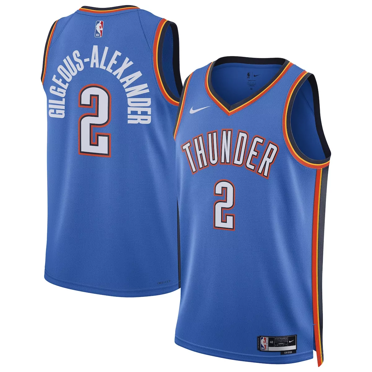 oklahoma city thunder icon jersey gilgeous alexander unisex