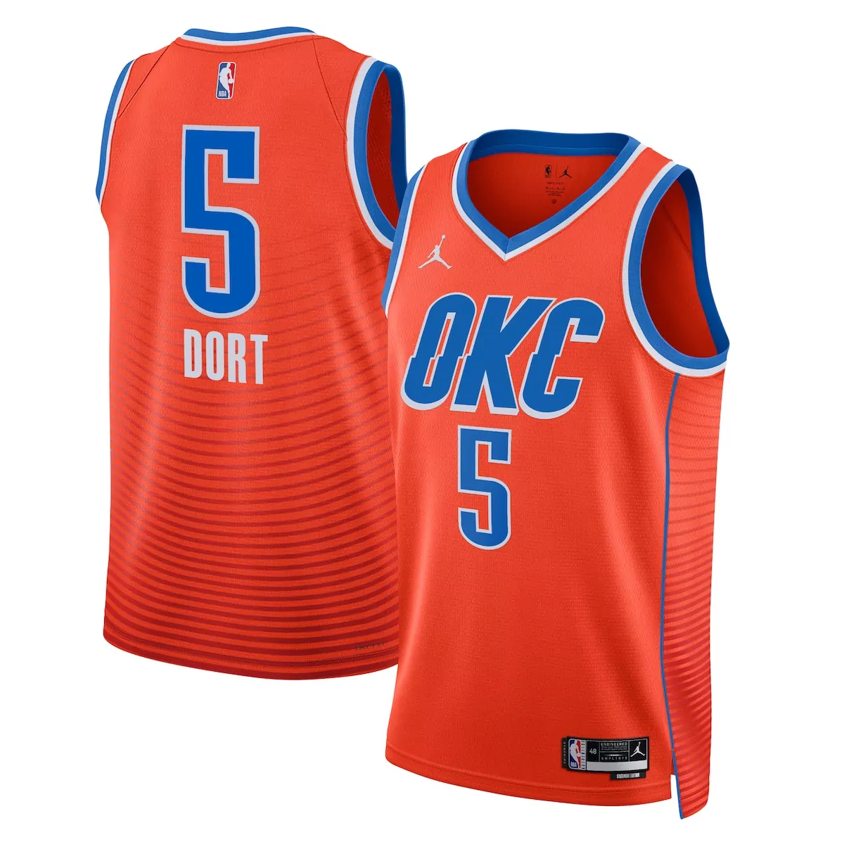 oklahoma city thunder jordan statement edition jersey orange luguentz dort unisex