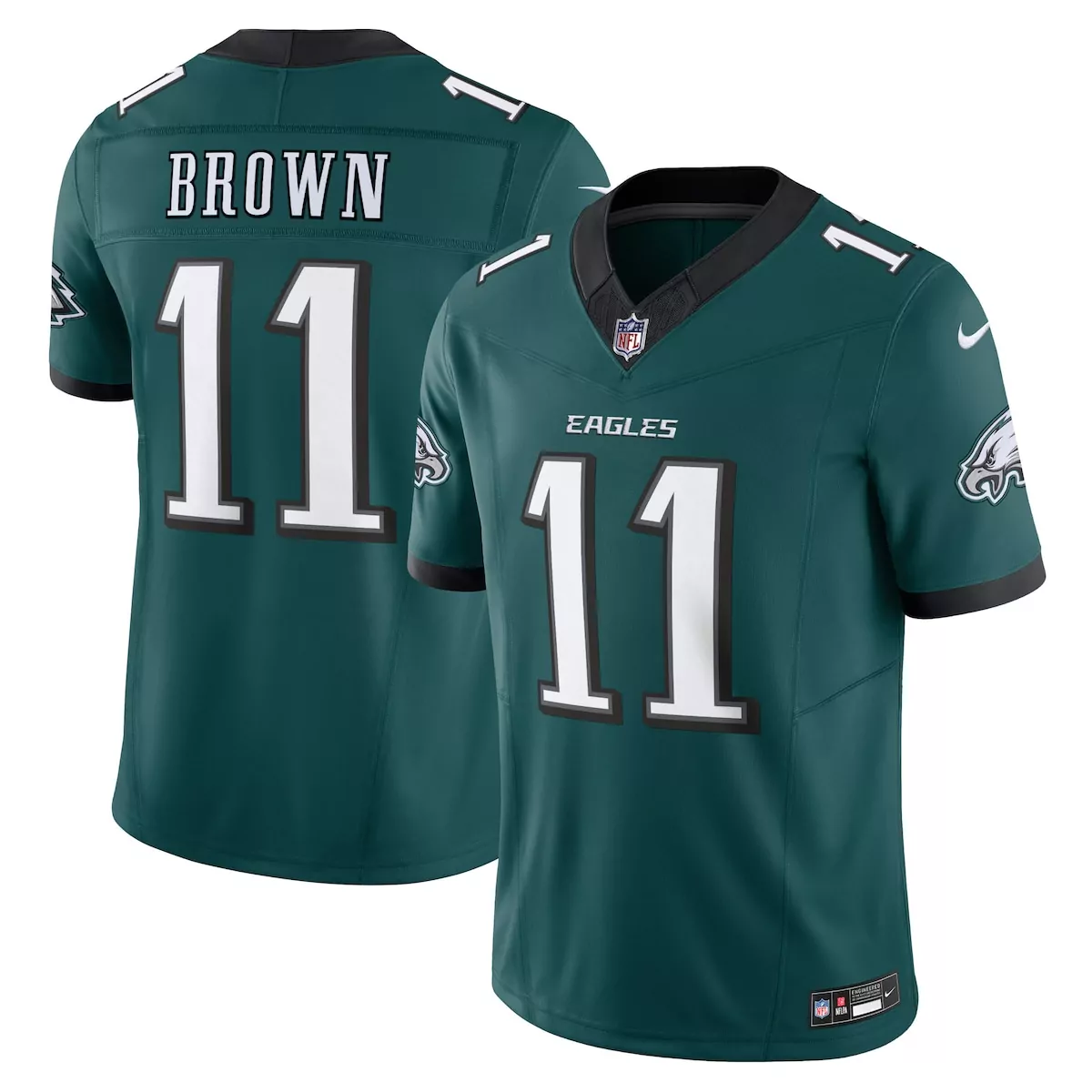 philadelphia eagles a j brown kelly green player jersey
