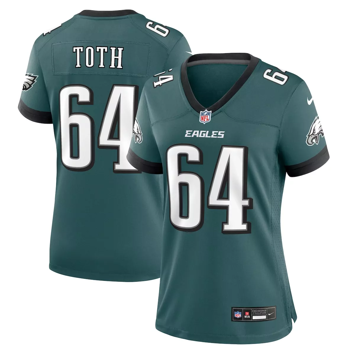 philadelphia eagles brett toth midnight green game jersey