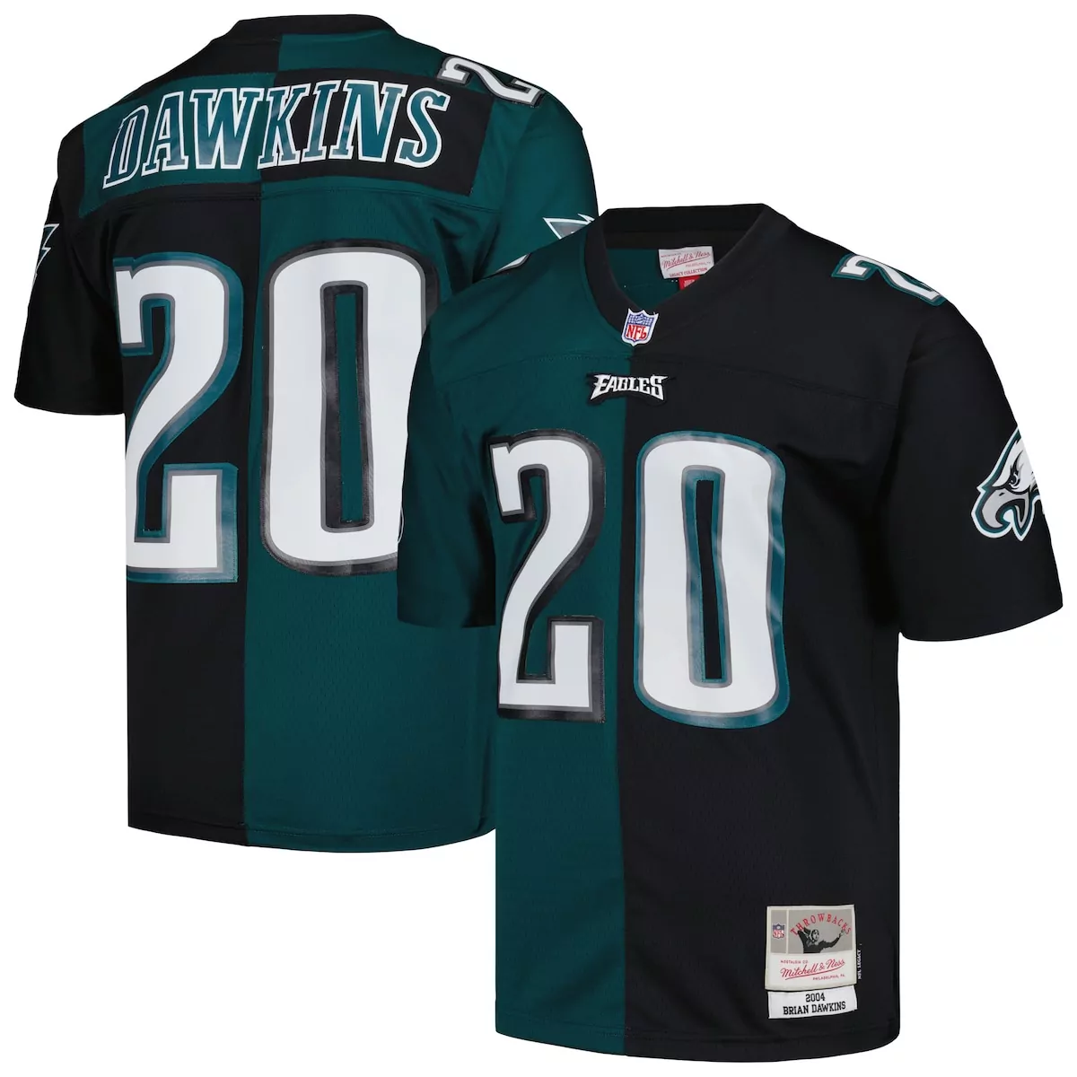 philadelphia eagles brian dawkins midnight green black 2004 split legacy jersey rd5