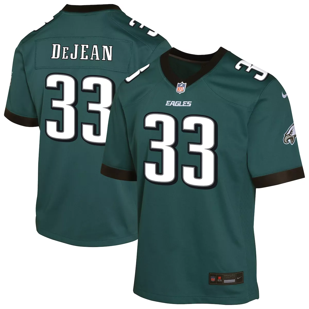 philadelphia eagles cooper dejean midnight green game player jersey