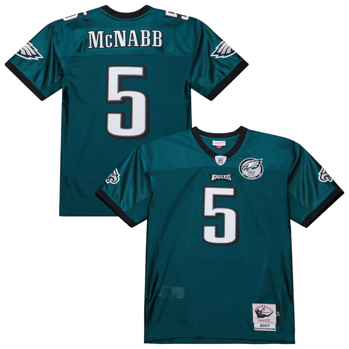 philadelphia eagles donovan mcnabb midnight green 2007 throwback retired player jersey