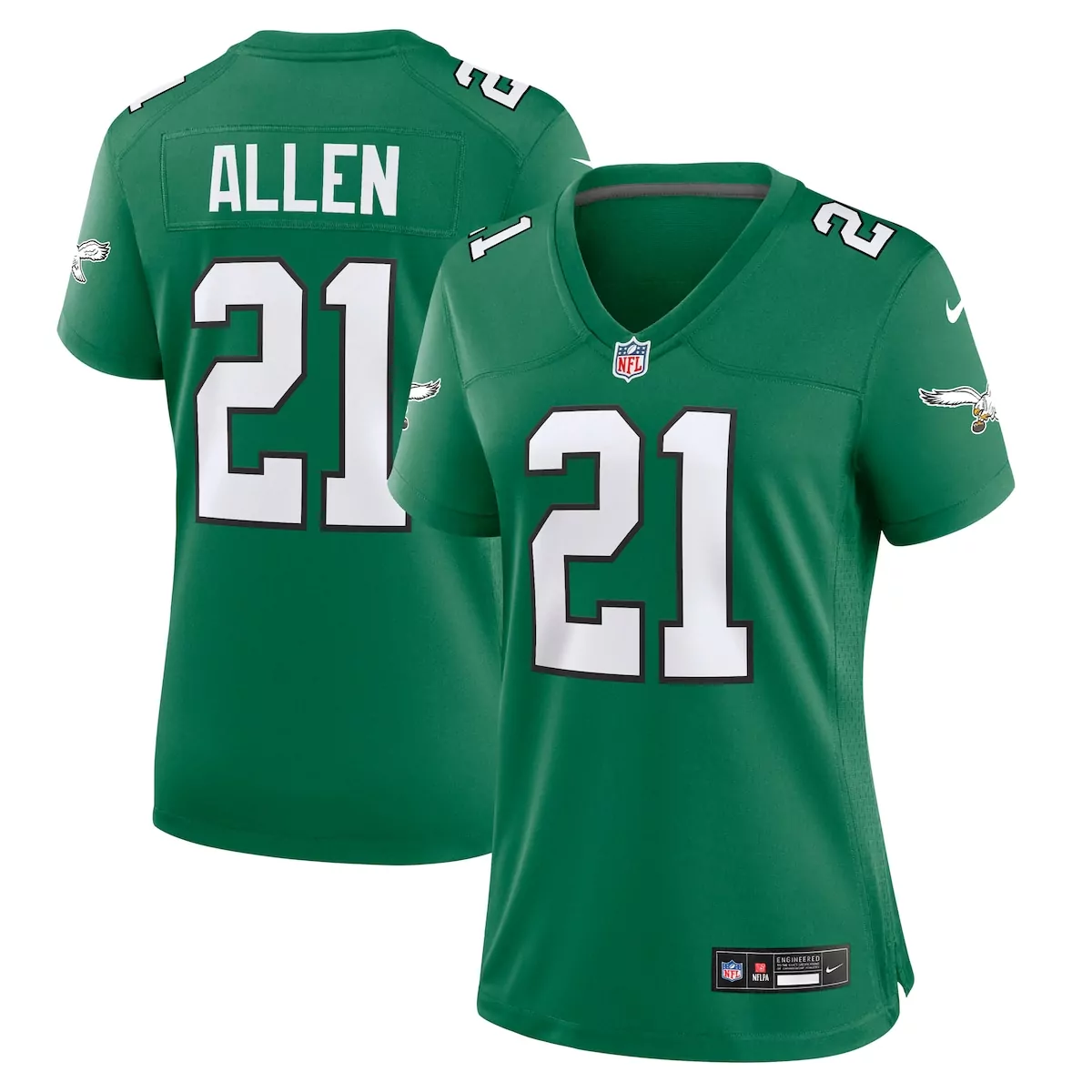 philadelphia eagles eric allen kelly green alternate game jersey