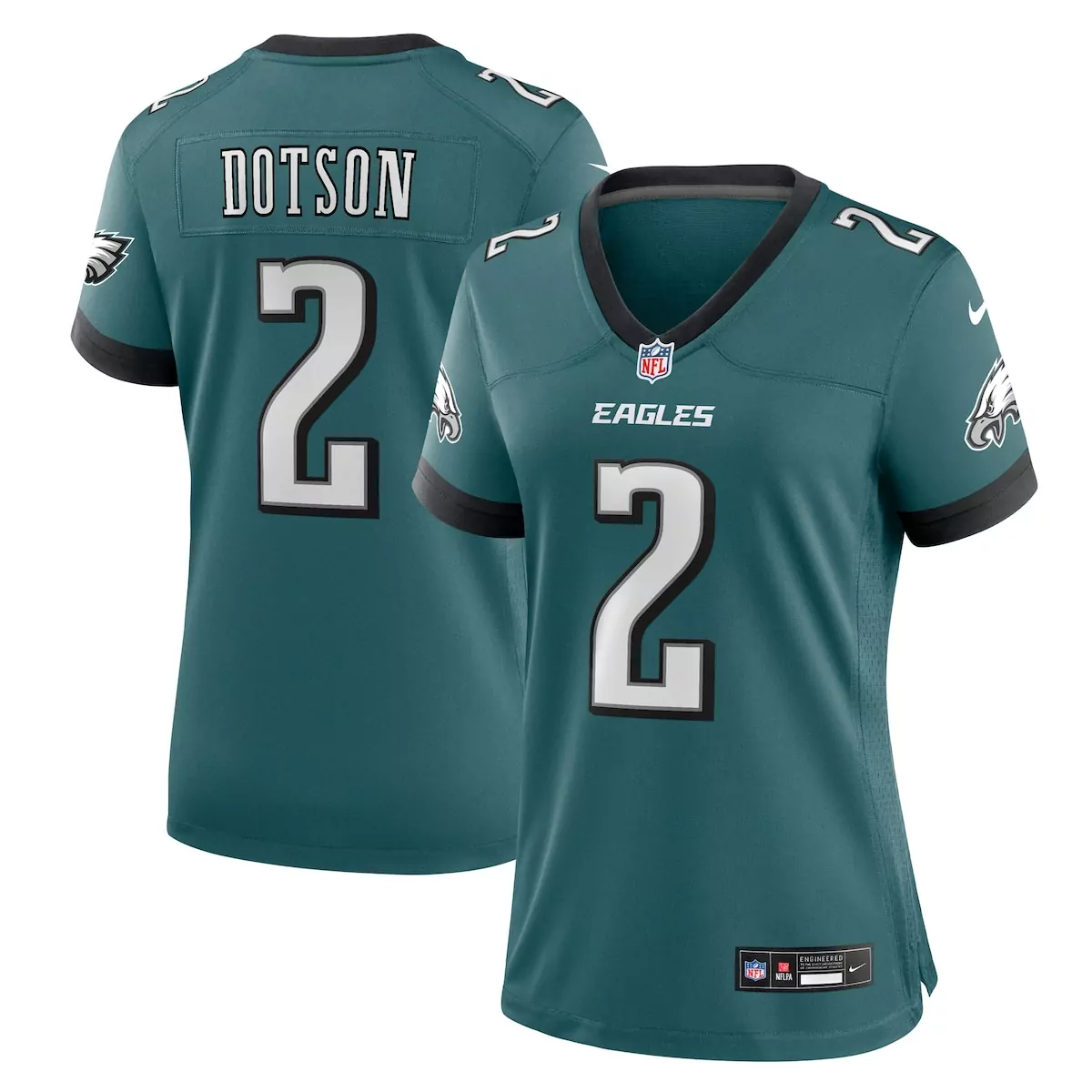 philadelphia eagles jahan dotson midnight green team game jersey tid