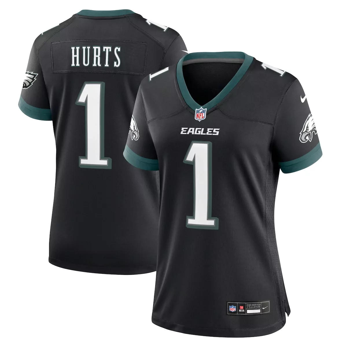 philadelphia eagles jalen hurts black alternate game jersey tfu
