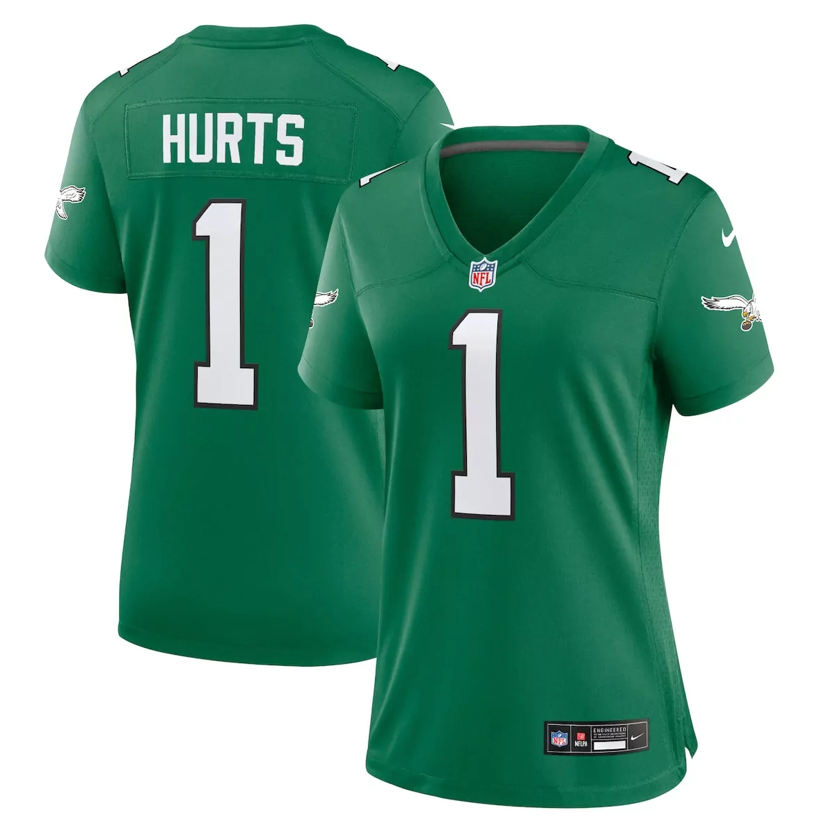 philadelphia eagles jalen hurts kelly green 2nd alternate vapor f u s e elite jersey