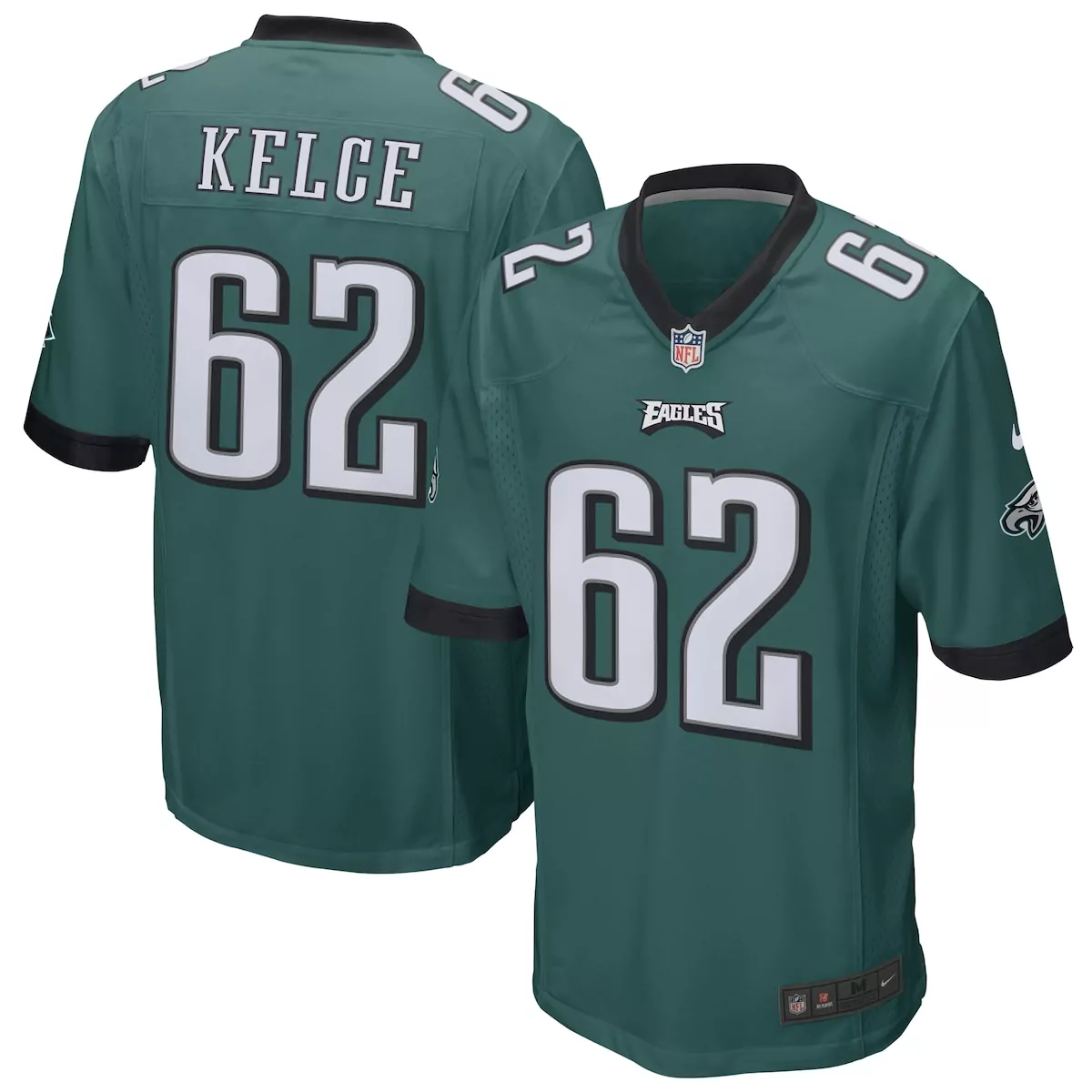 philadelphia eagles jason kelce midnight green game jersey