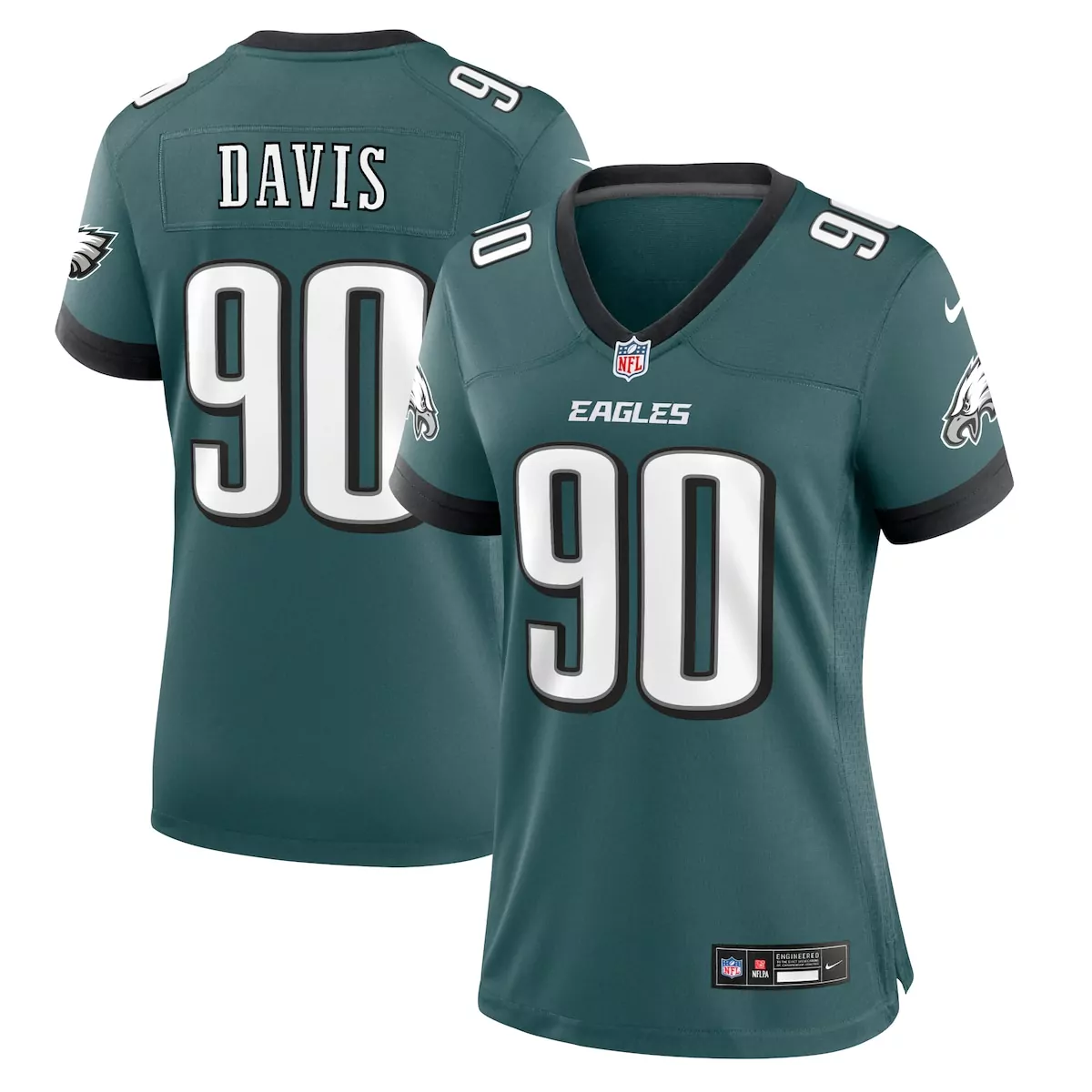 philadelphia eagles jordan davis black alternate game jersey