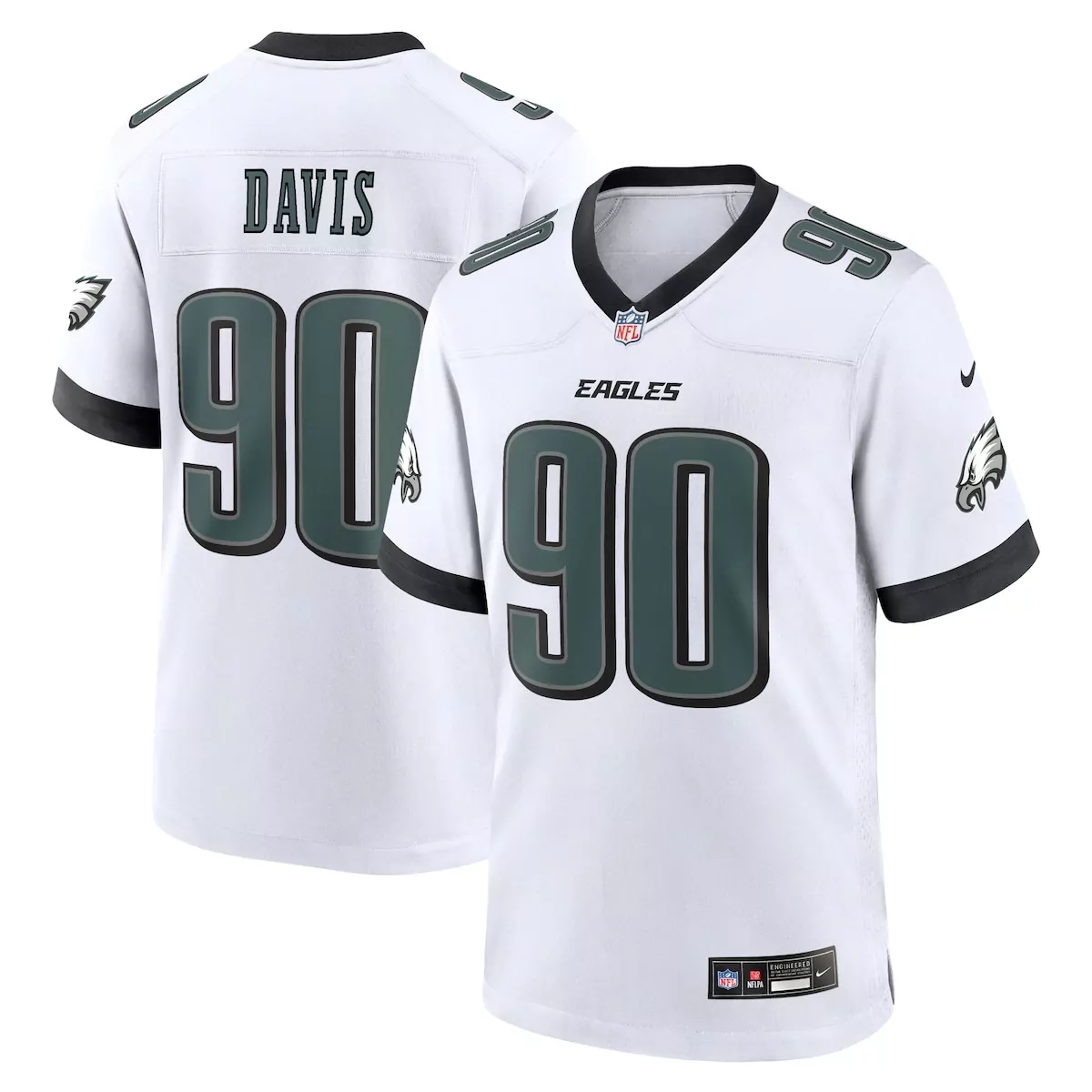 philadelphia eagles jordan davis black alternate game jersey
